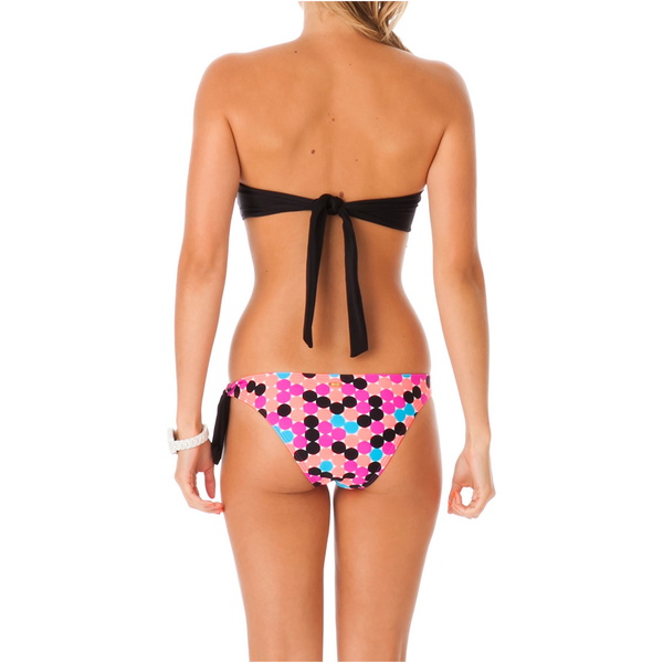 Rip Curl Kuta Bandeau Bikini Set Zwart / Roze GSIBX4