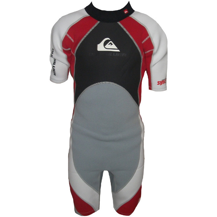 Quiksilver Syncro 2mm JUNIOR Shorty Wetsuit SY65JS Black / Red / Grey