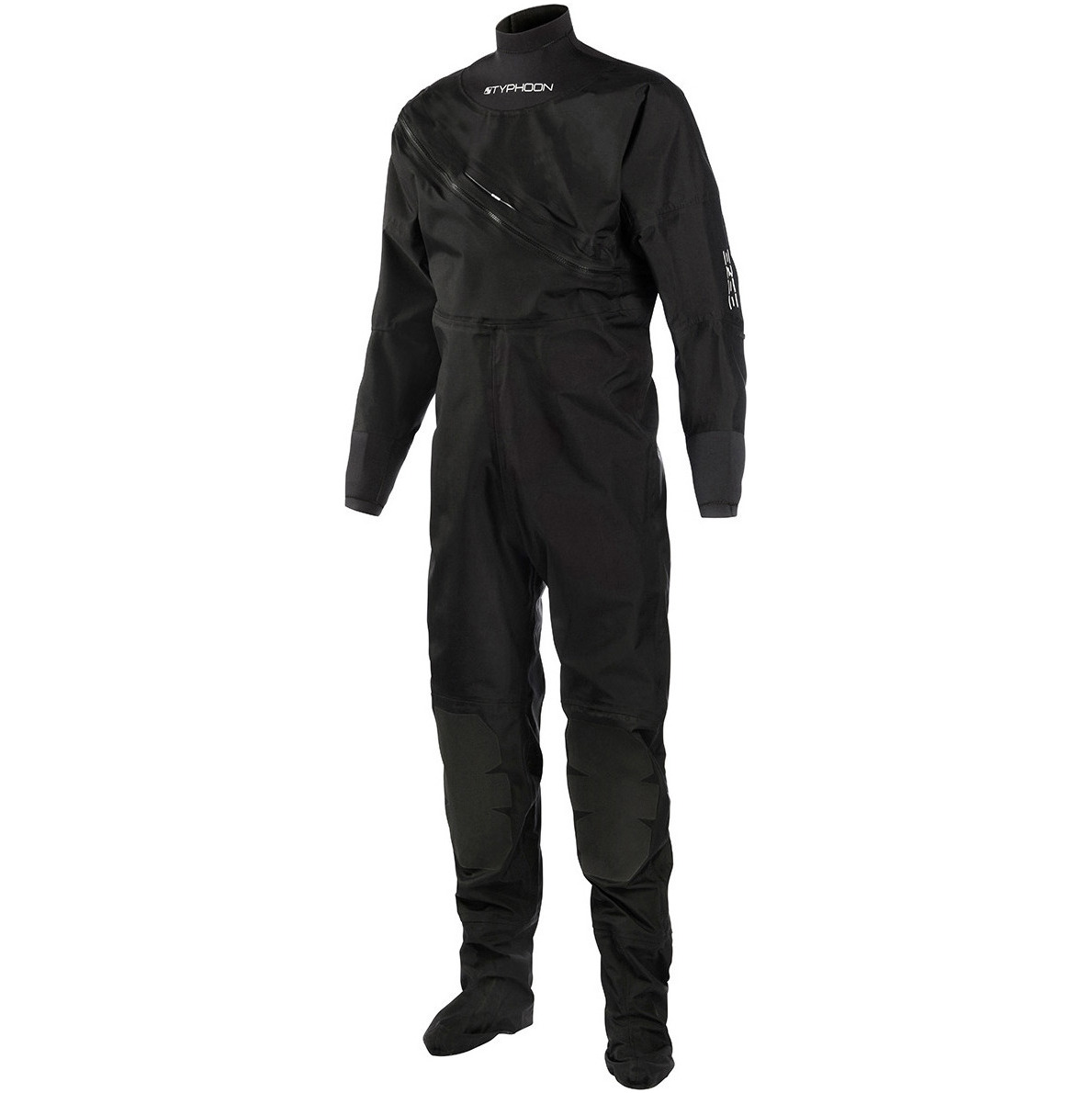 2016 Typhoon Ezeedon 3 Zip-Dryeduit voorzijde ZWART 100146 - Alleen pak