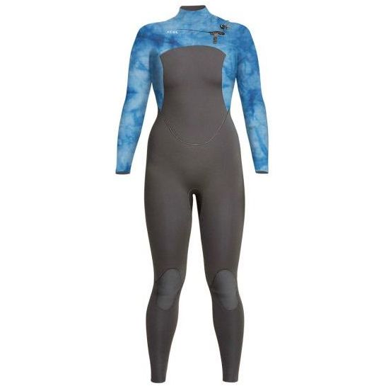 2023 Xcel Dames Comp 3/2mm Borst Ritssluiting Wetsuit WN32ZX - Graphite / Tie Dye