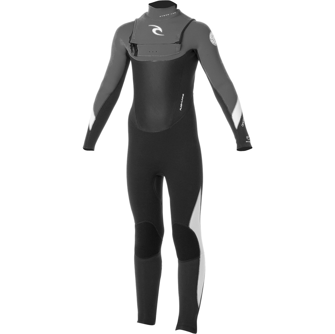 Rip Curl Junior Dawn Patrol 4 / 3mm ChestZip Wetsuit Zwart / Charcoal WSMXFB