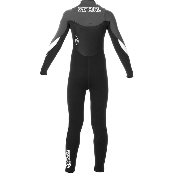 Rip Curl Junior Dawn Patrol 4 / 3mm ChestZip Wetsuit Zwart / Charcoal WSMXFB
