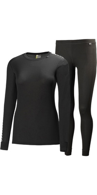 Helly Hansen Comfort Light-basislaagset Voor Dames, Zwart 48675
