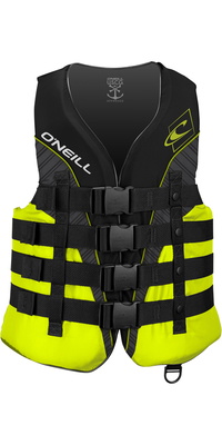 2026 Oneill Superlite 50n Ec Impact Vest 4723 - Zwart / Lime / Smoke