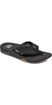 2026 Reef Heren Fanning Flip Flops BLACK SILVER R2026