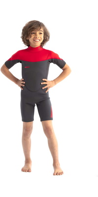 2026 Jobe Junior Boston 2mm Back Zip Shorty Wetsuit 3036210 - Red