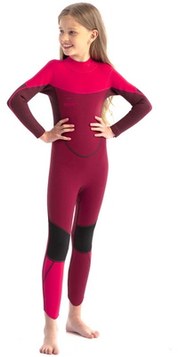 2025 Jobe Junior Boston 3/2mm Rug Ritssluiting Wetsuit 3035210 - Hot Pink