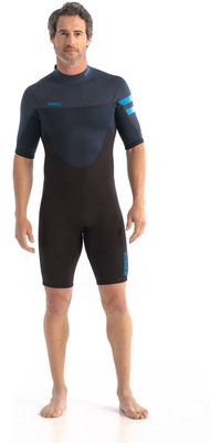 2026 Jobe Heren Perth 3/2mm Rug Ritssluiting Shorty Wetsuit 30362100 - Blue