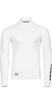 2026 Musto Champ Lycra Vest Herenhemd Met Lange Mouwen 82091 - Wit