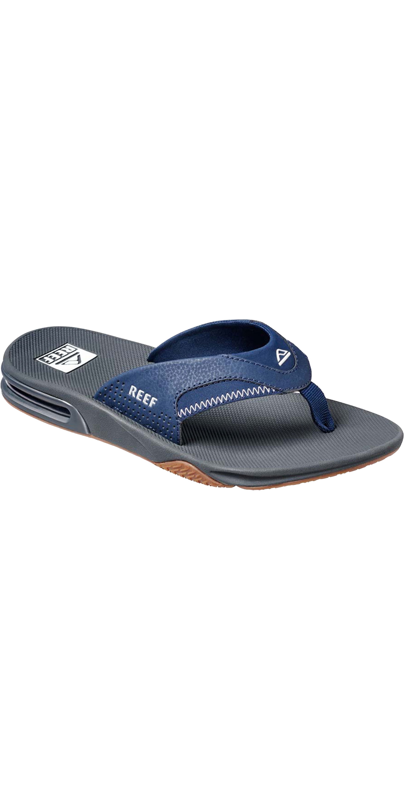 2024 Reef Mens Fanning Flip Flops CI6534 - Navy / Shadow - Accessories -  Footwear | Watersports Outlet