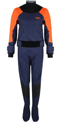2026 Typhoon Dames Hendra Hinge Zip Drysuit 100185 - Orange / Navy