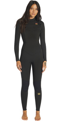Billabong Dames Synergy 5/4mm Borst Ritssluiting Wetsuit ABJW100131 - Wild Black