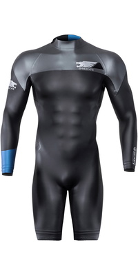 2026 HO Sports Syndicate Dry-Flex 1.5mm Lange Mouwen Rug Ritssluiting Shorty Wetsuit HA-WET-SYN-LS - Black