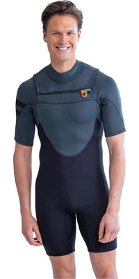 2026 Jobe Perth Heren 3/2mm Borst Ritssluiting Shorty Wetsuit 303620003 - Grey