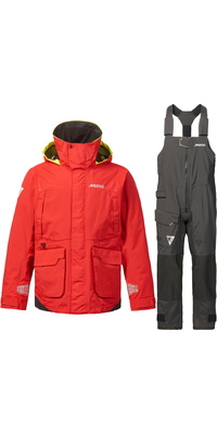 2026 Musto Heren BR1 Channel Jacket & Trouser Sailing Suit 82399B - True Red / Black