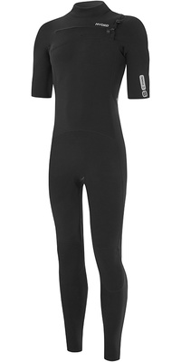2025 Nyord Heren Tempus 2/2mm Korte Mouwen Borst Ritssluiting Wetsuit N04BA00010 - Black