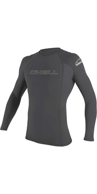 2025 ONeill Mens Basic Skins Long Sleeve Rash Guard 3342 - Graphite