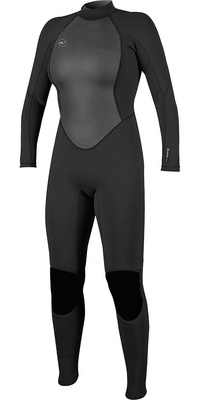 2025 ONeill Dames Reactor II 5/3mm Rug Ritssluiting Wetsuit 5068 - Black