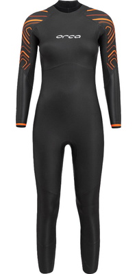 2026 Orca Dames Vitalis Thermal Rug Ritssluiting Open Water Swim Wetsuit NN6U4801 - Black