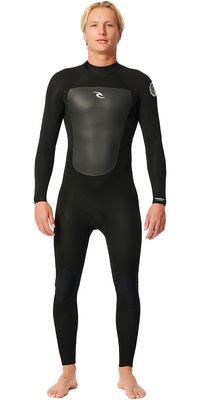 2026 Rip Curl Heren Omega 5/3mm Rug Ritssluiting Wetsuit 15GMFS - Black