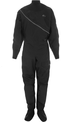 2026 Typhoon Dames Ezeedon Front Zip Drysuit 100192 - Black / Grey