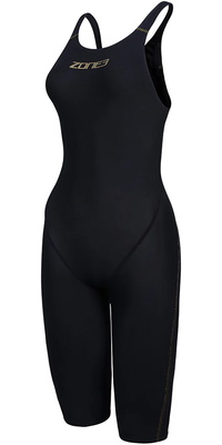 2026 Zone3 Dames Performance Speed Ritssluiting-vrij Zonder Mouwen Shorty Swim Kneeskin SW18WFKX101 - Black / Gold