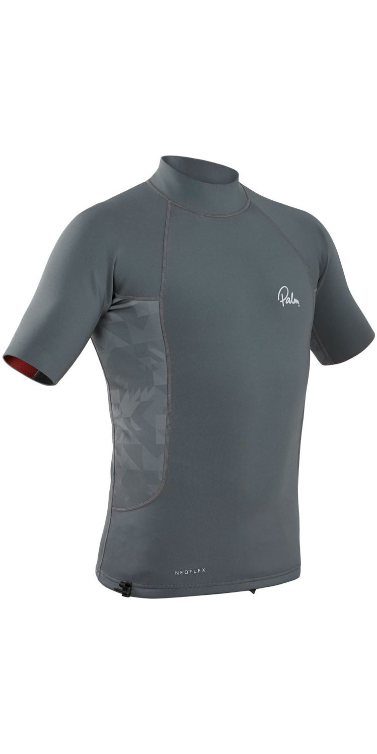 2025 Palm Mens NeoFlex Neoprene Short Sleeve Top 12797 Jet Grey