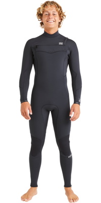 2026 Billabong Heren Absolute Natural 3/2mm Borst Ritssluiting Wetsuit ABYW100257 - Black
