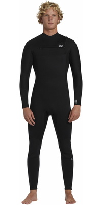 2026 Billabong Heren Foil 3/2mm Borst Ritssluiting Gbs Wetsuit ABYW100243 - Black