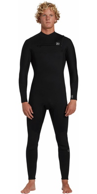 2026 Billabong Heren Foil 4/3mm Borst Ritssluiting Wetsuit ABYW100244 - Black