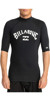 Billabong Heren Logo Surf Korte Mouw Lycra Vest EBYWR03010 - Black