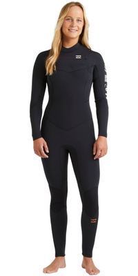 2025 Billabong Dames Synergy Natural 4/3mm Borst Ritssluiting Wetsuit ABJW100209 - Night Fall