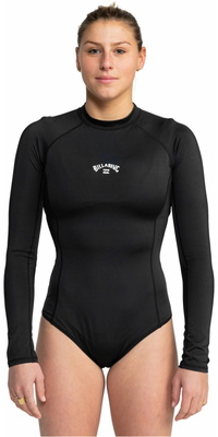 2026 Billabong Dames Tropic Bodysuit Long Sleeve Surf Suit EBJX100102 - Black Pebble