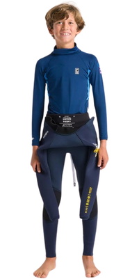 2026 C-Skins Junior NuWave X Long Sleeve Lycra Vest C-NLYLSJ - Slate Navy / Cyan / Multi