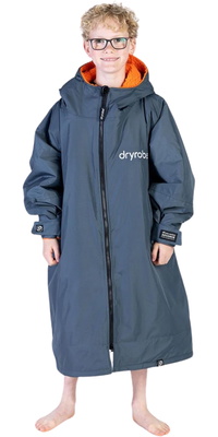 2026 Dryrobe Junior Advance Omkleedjas Met Lange Mouwen V3KSLSDA - Donkergrijs / Orange