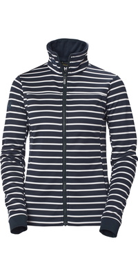 2025 Helly Hansen Dames Crew Fleece Jasje 30357 - Navy Stripe
