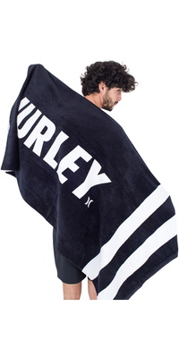 2026 Hurley Fastlane Handdoek Met 2 Strepen AMAX23Q1FT - Black