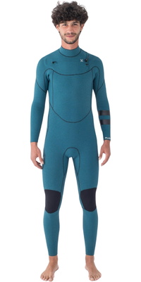 2026 Hurley Heren Plus 4/3mm Borst Ritssluiting Wetsuit MFS0012403 - Black / Sky / Blue