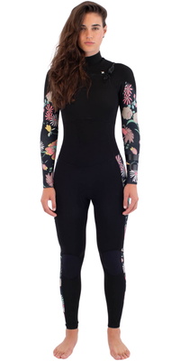2025 Hurley Dames Plus Printed 4/3mm Borst Ritssluiting Wetsuit WFS0012433 - Wonderland