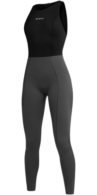 2026 Mystic Dames Lunar 2mm Rug Ritssluiting Long Jane Wetsuit 35000.240211 - Black