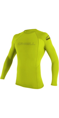 2026 ONeill Jeugd Basis Skins Lange Mouw Lycra Vest 3346 - Lime