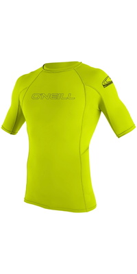 2026 ONeill Jeugd Basis Skins Korte Mouw Lycra Vest 3345 - Lime