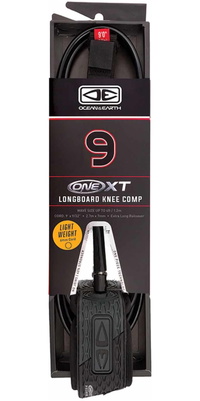2026 Ocean And Earth 9FT Longboard Knielijn Comp Premium One-XT Surf Leash OESLK90NXT -.. Black