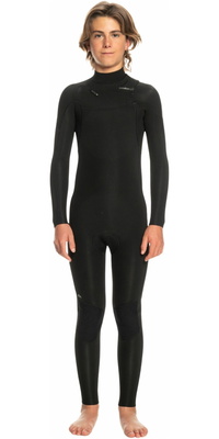 2026 Quiksilver Jongens Everyday Sessions 4/3mm Borst Ritssluiting Wetsuit EQBW103106 - Black