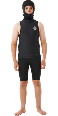 Rip Curl Junior 2026 Polypro Hooded Vest 117BWJ - Fbomb Black