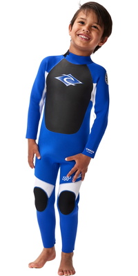 2026 Rip Curl Groms Omega 4/3mm Rug Ritssluiting Wetsuit 001TFS - Blue