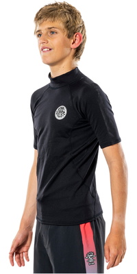 2026 Rip Curl Junior Thermopro Korte Mouw Top WLYYCB - Black