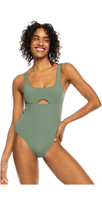 Roxy Pro Het Eendelige Zwempak Met Dubbele Lijn ERJX103588 - Agave Green
