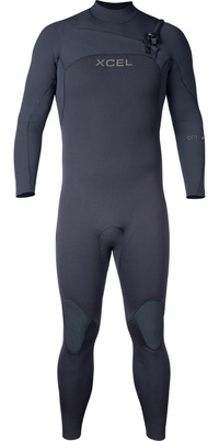 2026 Xcel Heren Comp + 5/4mm Borst Ritssluiting Wetsuit MN54CPC4BK - Black