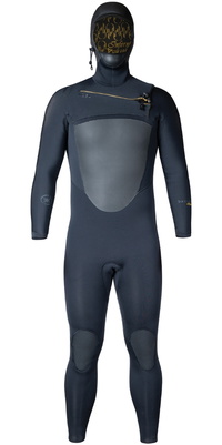 2025 Xcel Heren Drylock 5/4mm Met Capuchon Borst Ritssluiting Wetsuit MC54DHN4 - Black